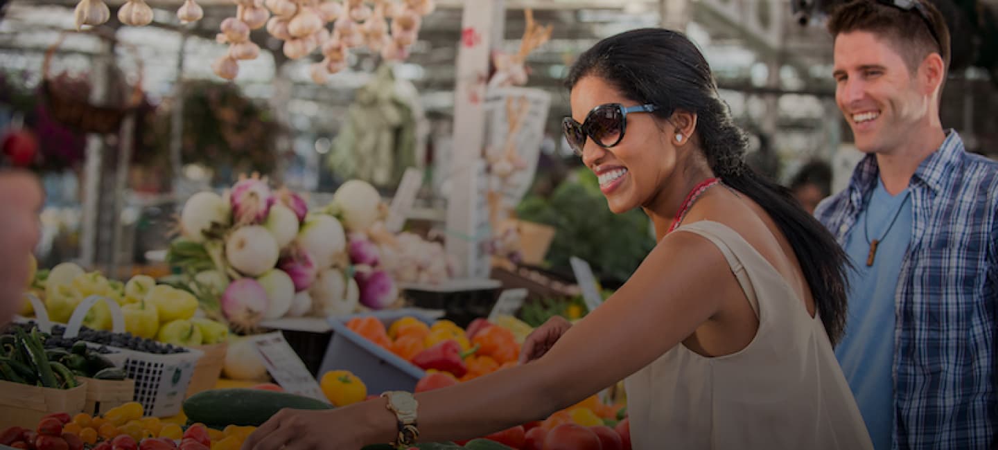 picture of woman picking fruit